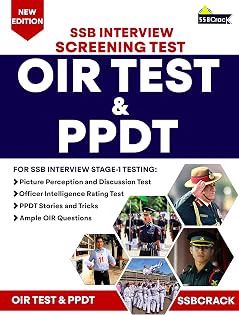 Cover of OIR Test & PPDT - SSB Interview Screening Test - Stage 1 Testing